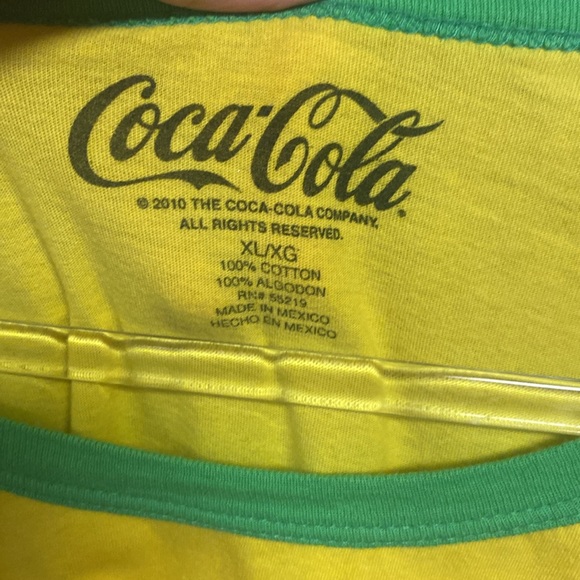 Coca Cola mellow yellow top size X-Large - Picture 4 of 5